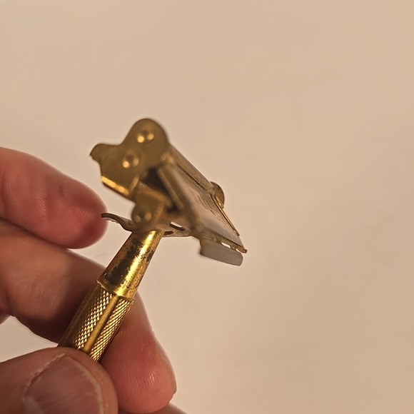 Vintage VALET AutoStrop Gold Single Edge Safety Razor - Picture 4 of 5